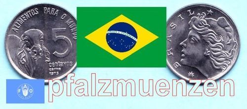 Brasilien 1975 5 Centavos FAO