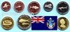 Nightingale - Inseln 2011 Erstausgabe 7 Münzen mit Fischmotiven