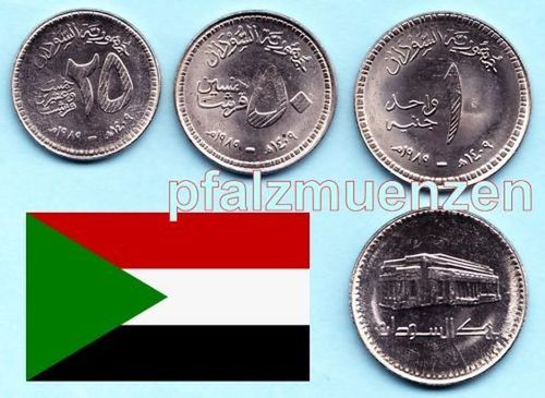 Sudan 1989 komplette Ausgabe mit 3 Münzen