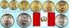 Peru 1985 - 1988 vollständiger Kursmünzensatz 7 Münzen 1 Centimo - 5 Intis