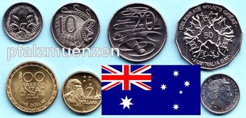 Australien 2006 - 2017 kompletter Satz mit 2 Sondermünzen