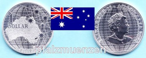 Australien 2020 1 Dollar "Southern Sky" 1 Unze Silber (999)