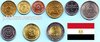 Aegypten 1991 - 2010 Kursmünzensatz mit 9 Münzen