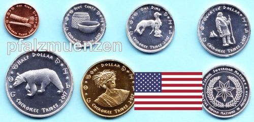 USA 2017 Cherokee - Indianer 6 Münzen