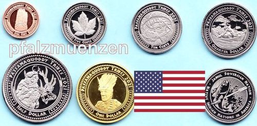USA 2021 Passamaqoddi - Indianer 6 Münzen