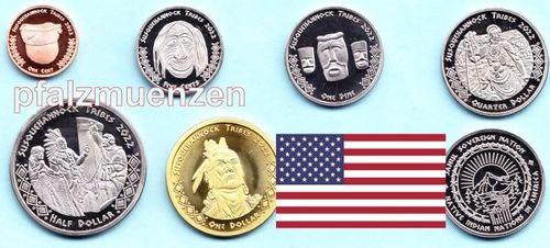 USA 2022 Susquehannock - Indianer 6 Münzen