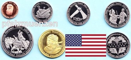 USA 2022 Shawnee  - Indianer 6 Münzen
