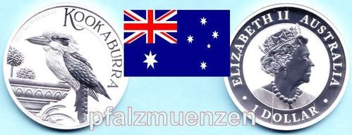Australien 2022 1 Dollar Kookaburra 1 Unze Silber (999)