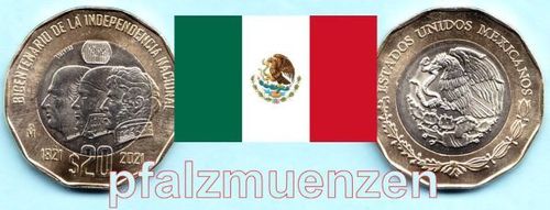 Mexiko 2021 20 Pesos 200 Jahre Unabhängigkeit