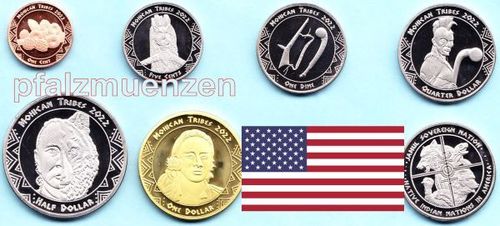 USA 2022 Mohican - Indianer 6 Münzen