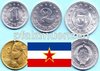 Jugoslawien 1963 4 Münzen 1. Jahrgangssatz der föderativen Volksrepublik