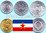 Jugoslawien 1963 4 Münzen 1. Jahrgangssatz der föderativen Volksrepublik
