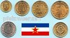 Jugoslawien 1965 - 1981 Kursmünzensatz mit 5 Münzen