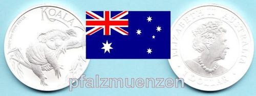 Australien 2022 1 Dollar Koala 1 Unze Silber (999)