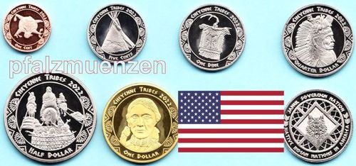 USA 2022 Cheyenne - Indianer 6 Münzen