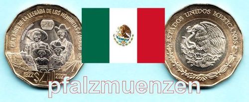 Mexiko 2022 20 Pesos 100. Jahrestag der Ankunft der Mennoiten