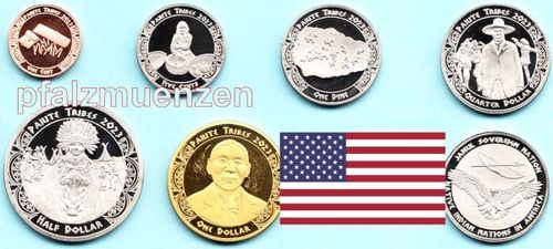 USA 2023 Paiute - Indianer 6 Münzen
