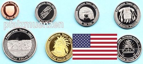 USA 2023 Pennacook - Indianer 6 Münzen