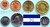 Honduras 1956 - 1998 Kursmünzensatz 6 Münzen 1 - 50 Centavos
